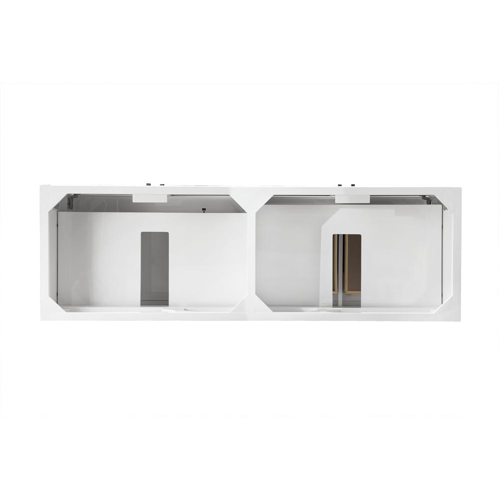 Athens 72" Double Vanity Cabinet, Glossy White. Picture 2