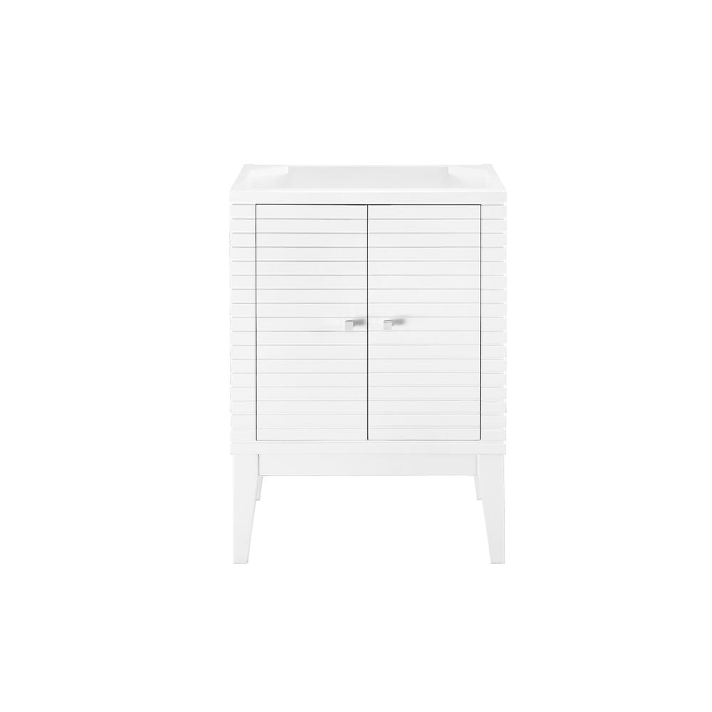 Linden 24" Single Vanity Cabinet, Glossy White. Picture 1