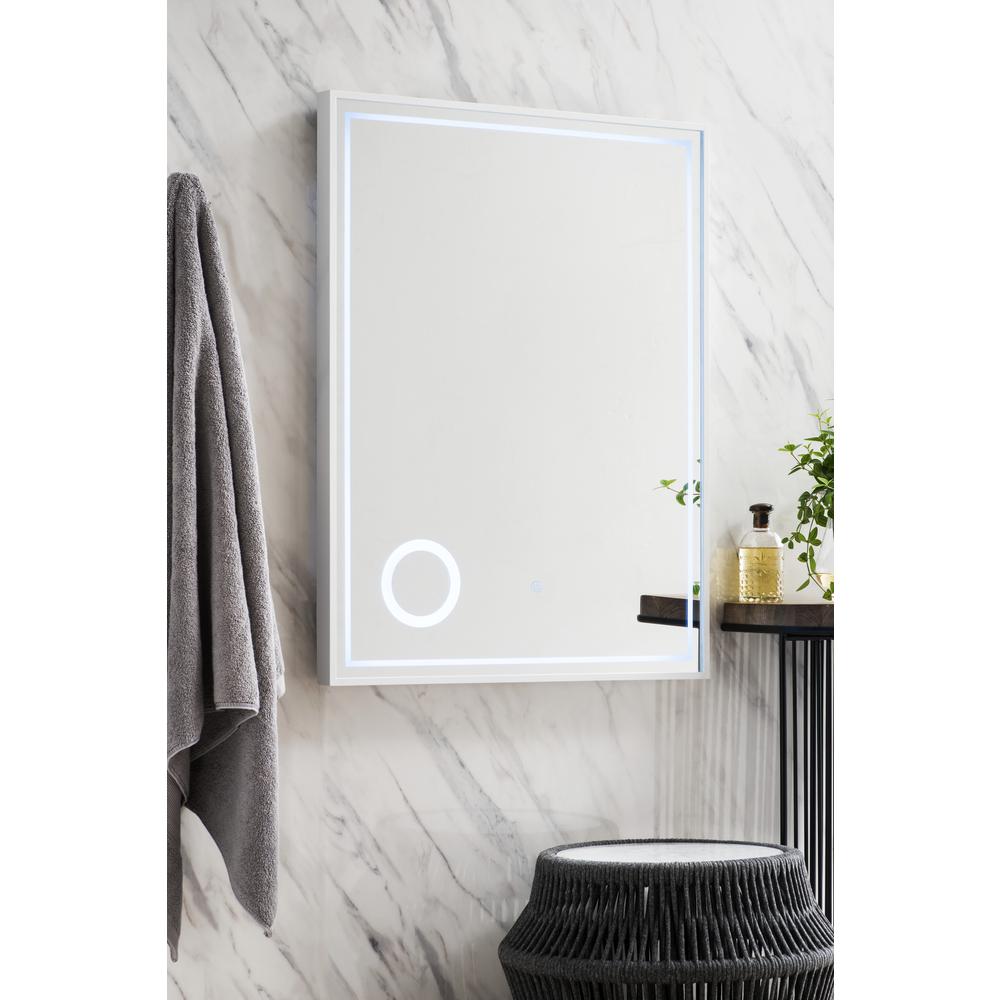 Tampa 23.6" Mirror, Glossy White. Picture 3