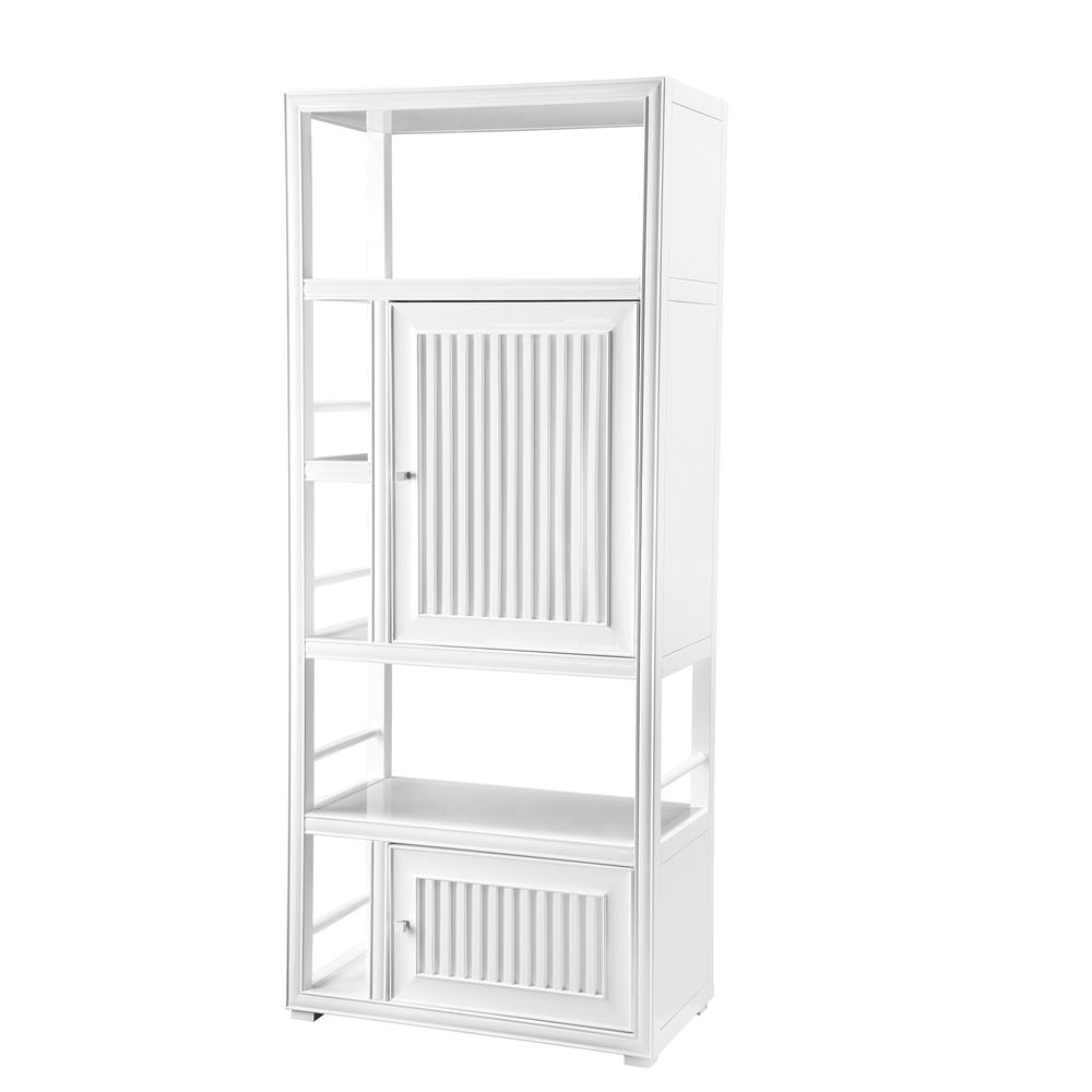 Athens 30" Bookcase Linen Cabinet (double-sided), Glossy White. Picture 2