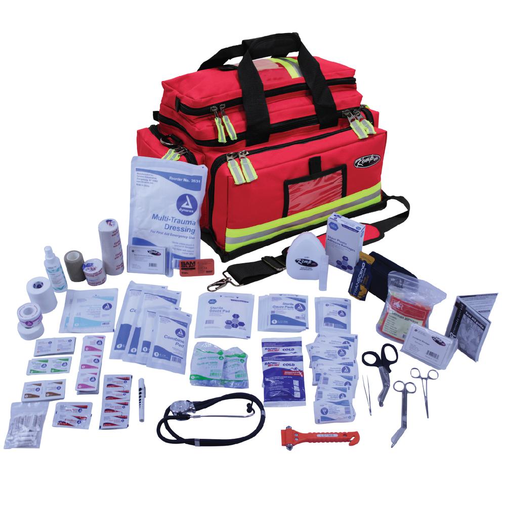 Large Professional Trauma Bag, Red. Picture 5