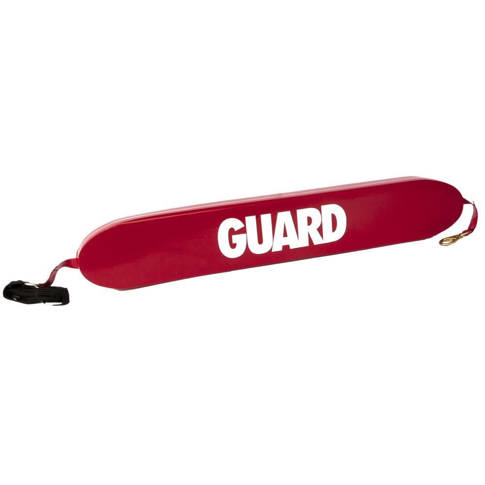 40" Rescue Tube with Brass Clips and GUARD Logo, Red. Picture 1