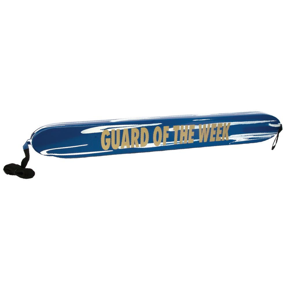 50" Rescue Tube with GUARD OF THE WEEK Logo, Royal Blue with White Splash. Picture 1