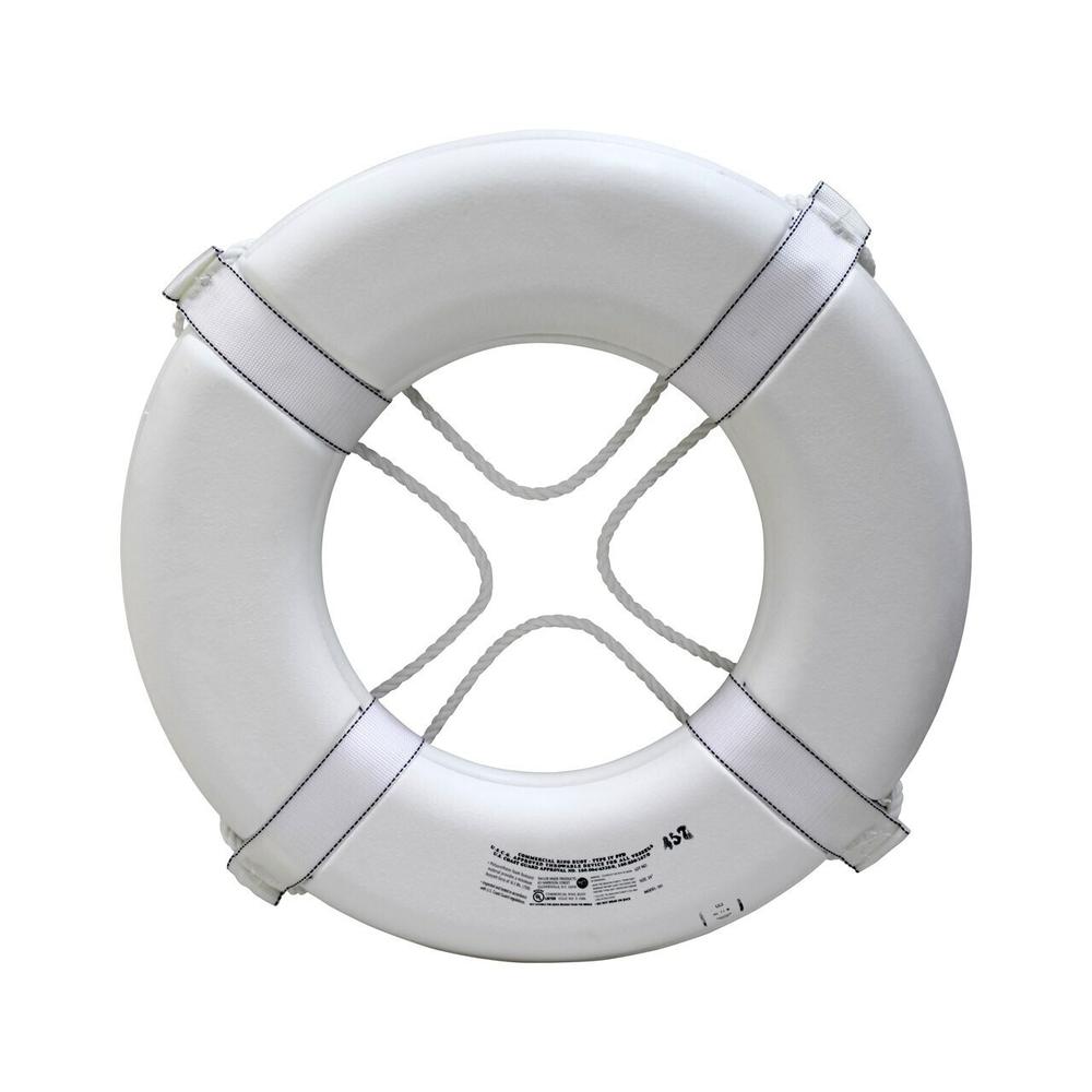 30" Ring Buoy, USGC Approved, White. Picture 1