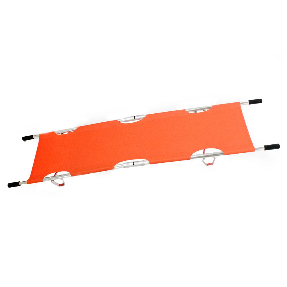 Folding Pole Stretcher, Orange. Picture 1