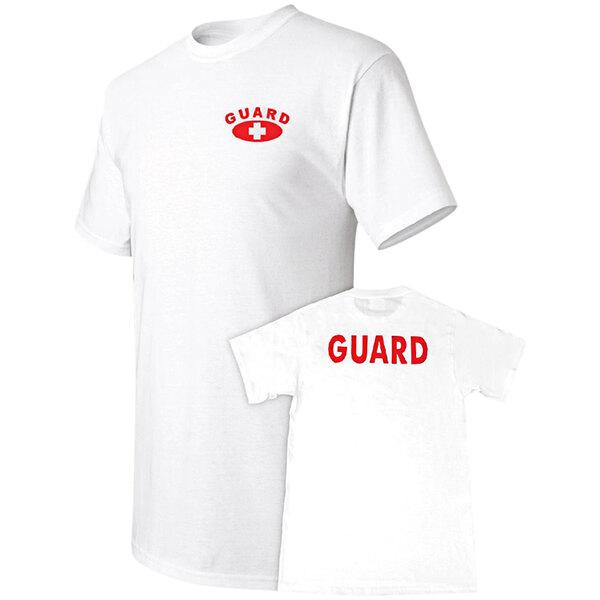 GUARD T-Shirt, White, 100% Cotton, Printed Front & Back, Size 2X-Large. Picture 1
