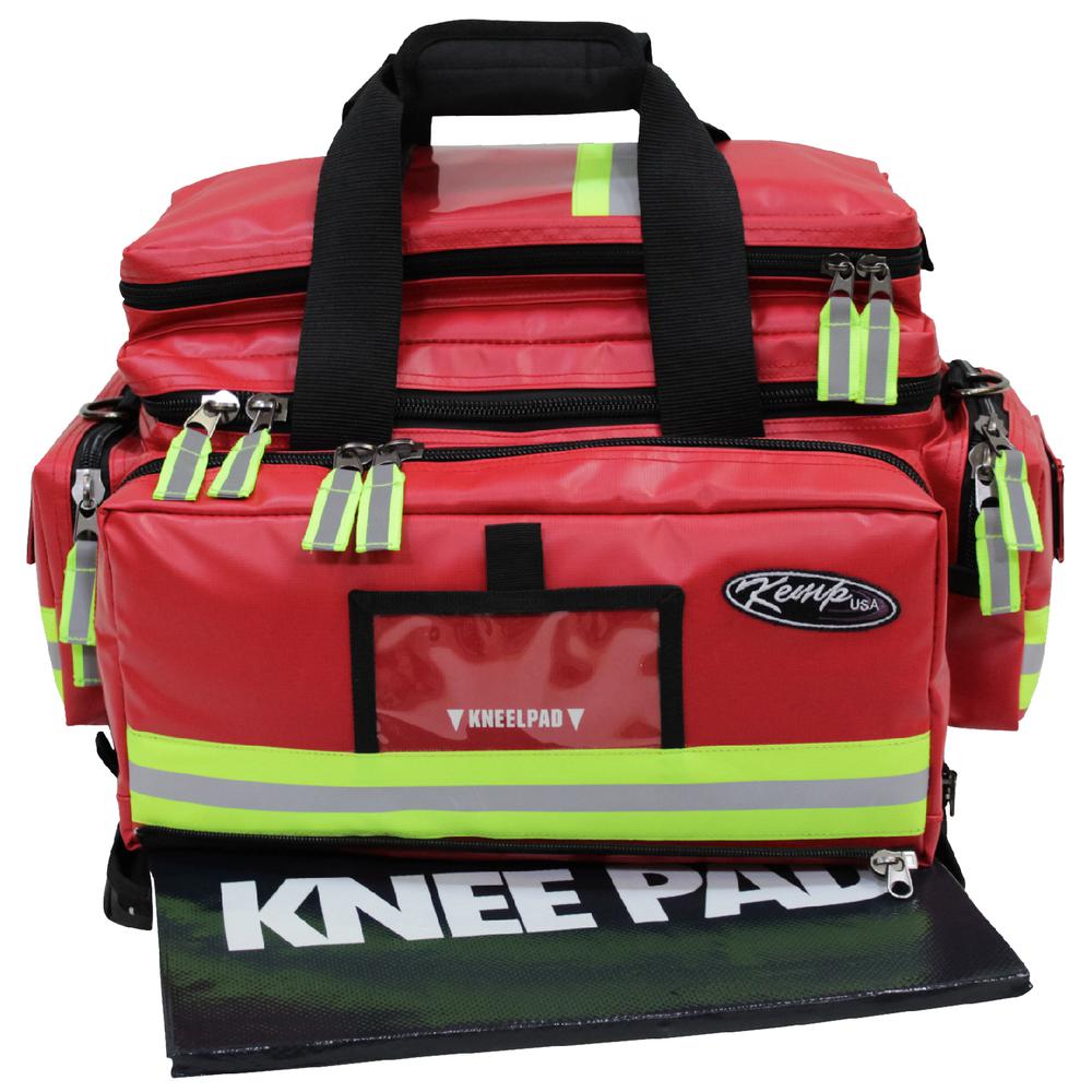Tarpaulin Fluid Resistant Large Professional Trauma Bag, Red. Picture 6