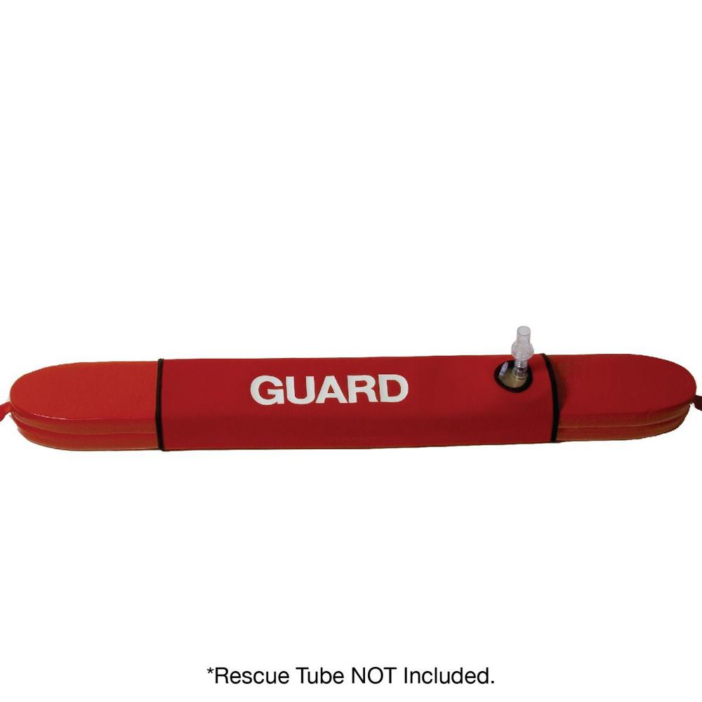 Rescue Tube Cover with Seal Easy Mask Hole and GUARD logo, Red. Picture 1