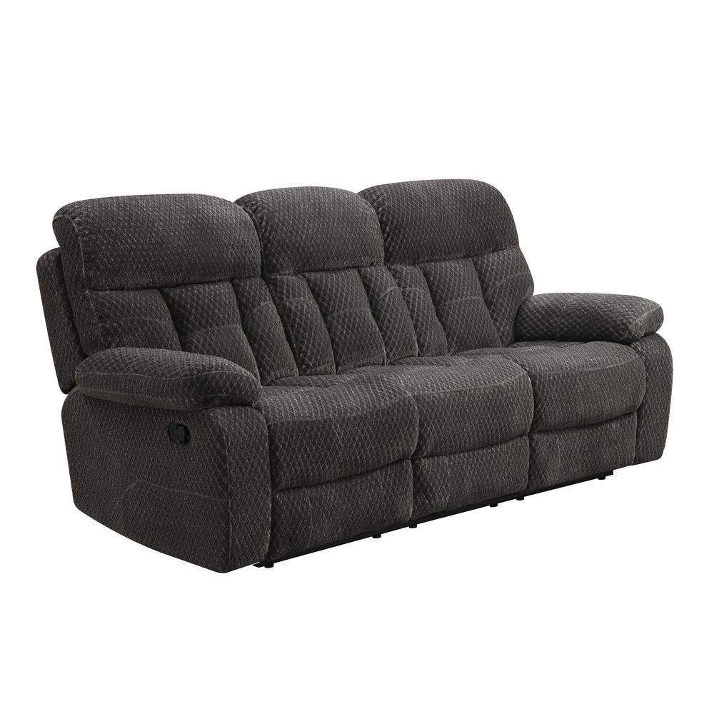Bravo Sofa W/Dual Recliner-Charcoal. Picture 1
