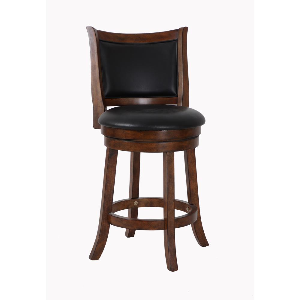 Furniture Bristol 24" Solid Wood Counter Stool in Brown. Picture 1
