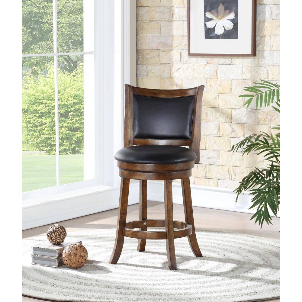 Furniture Bristol 24" Solid Wood Counter Stool in Brown. Picture 6