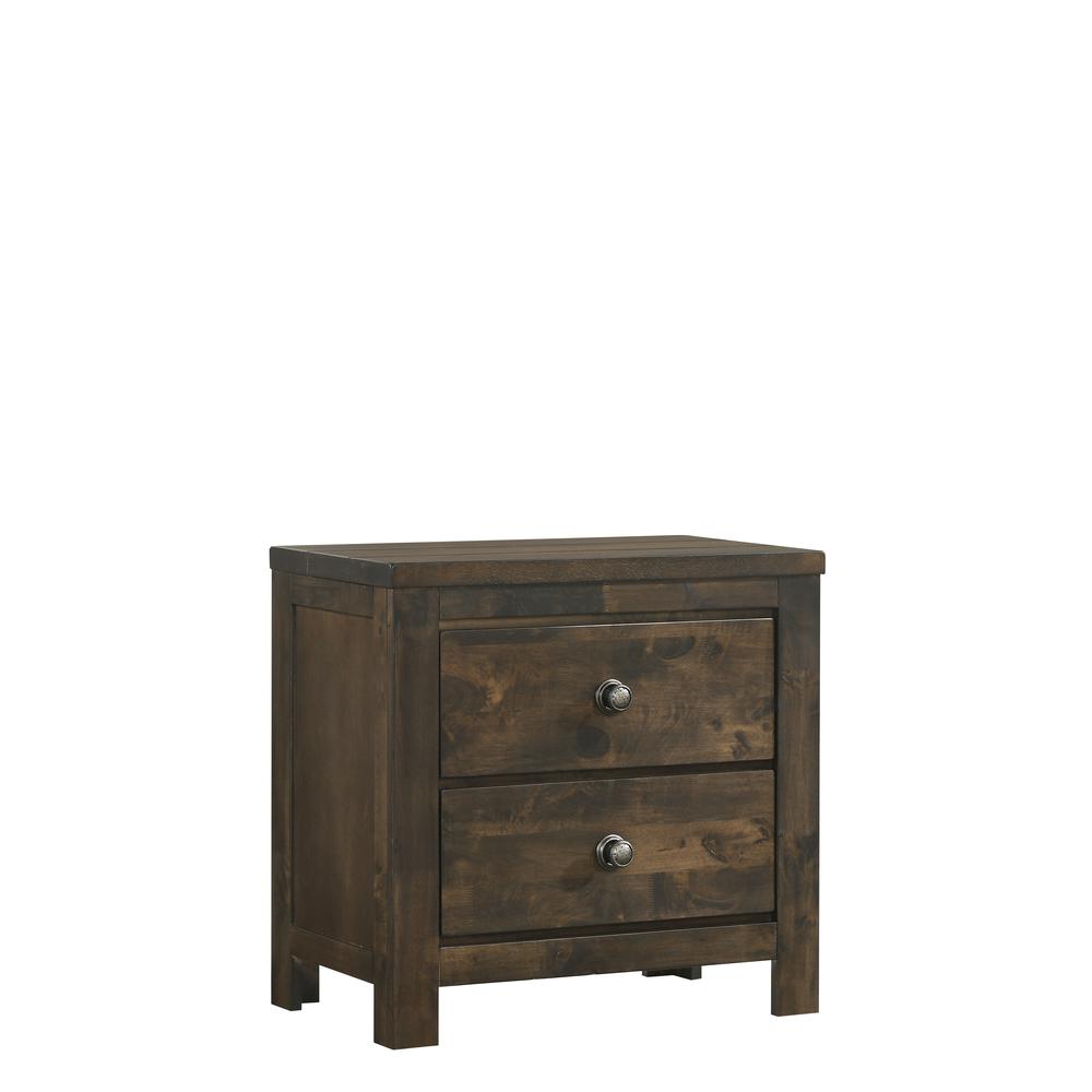 Furniture Blue Ridge Solid Wood Bedroom Nightstand in Rustic Gray. Picture 1