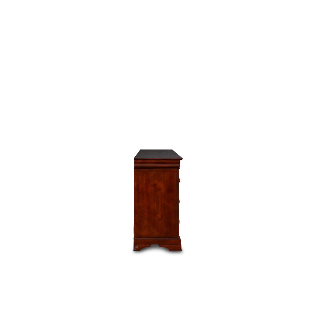 Furniture Versailles Solid Wood Engineered Wood Dresser in Cherry. Picture 12