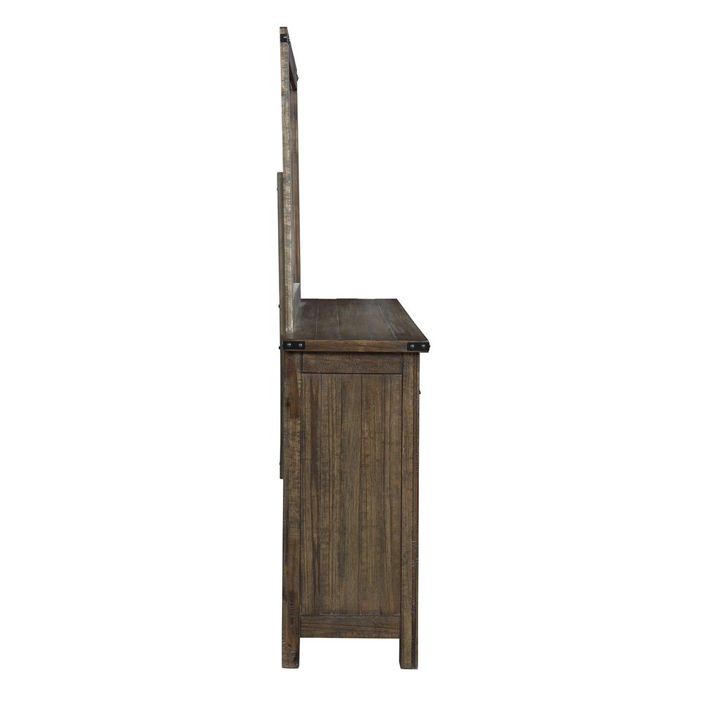Furniture Galleon 7-Drawer Solid Wood Dresser in Walnut. Picture 4