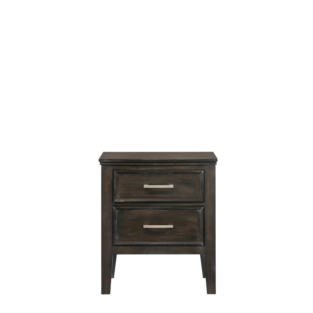 Furniture Andover Wood Nightstand with 2 Drawers in Nutmeg. Picture 2