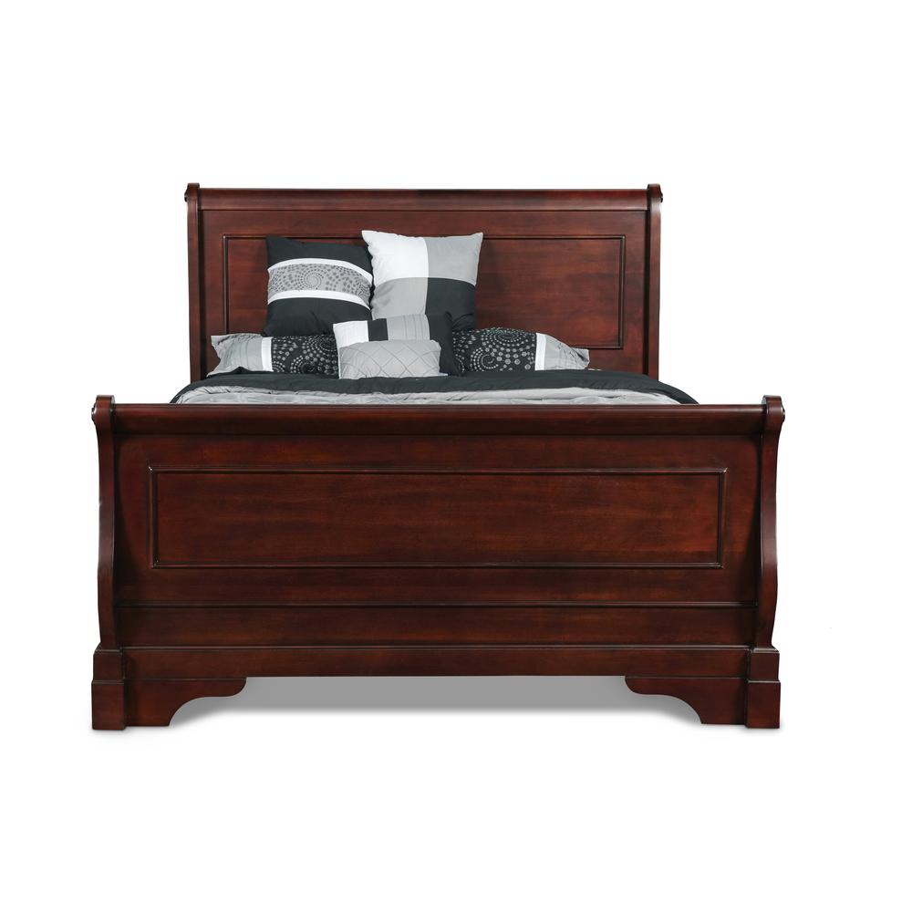 Versailles Solid Wood California King Bed in Bordeaux Cherry. Picture 2