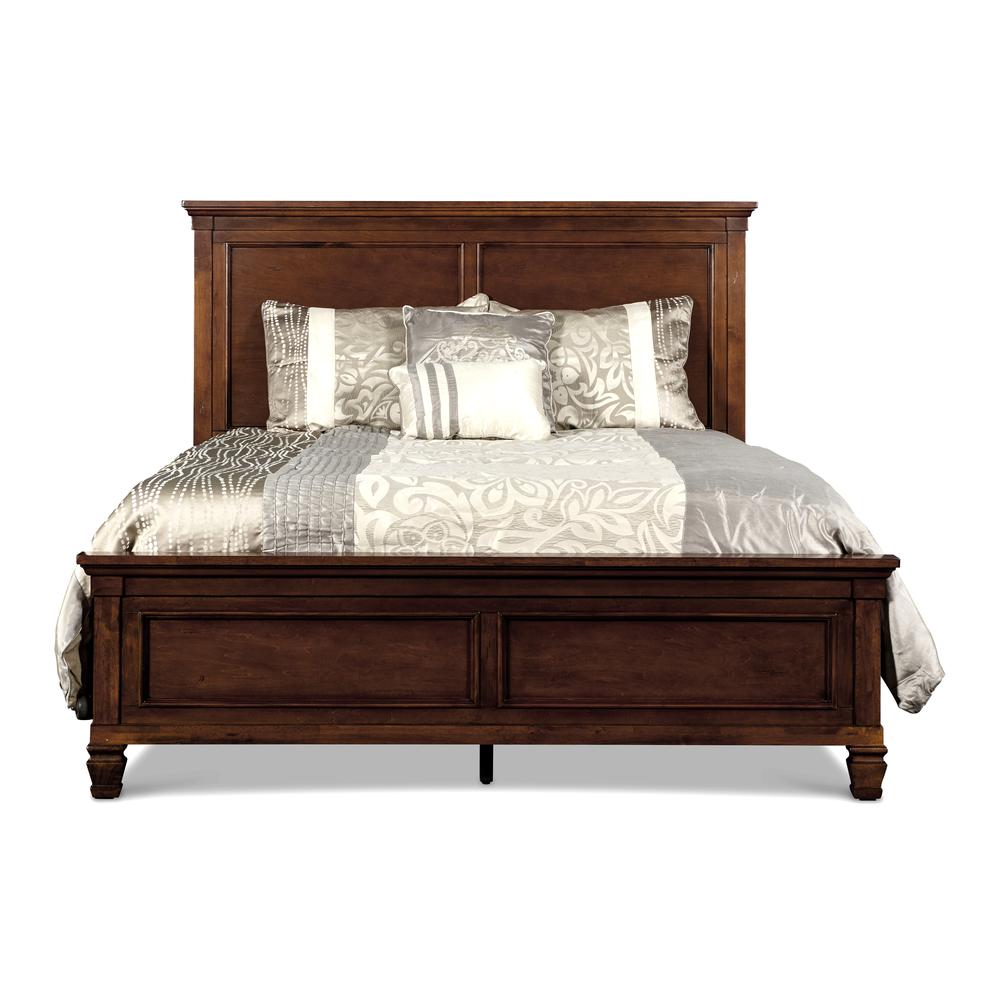 Furniture Tamarack Solid Wood Cal King Panel Bed in Brown Cherry. Picture 2