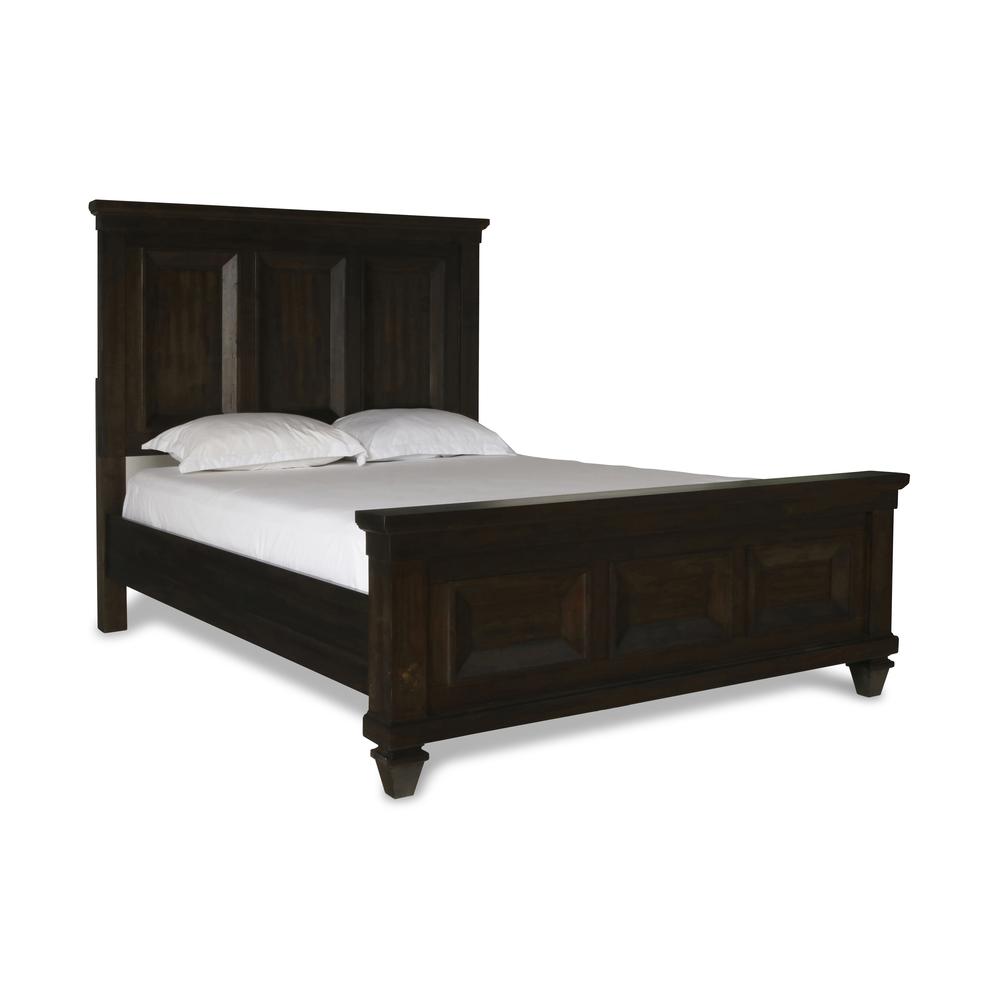 Furniture Sevilla Contemporary Wood King Bed in Walnut. Picture 1