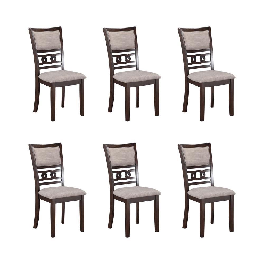 Gia Gray Wood Dining Chair with Fabric Seat (Set of 6). Picture 1