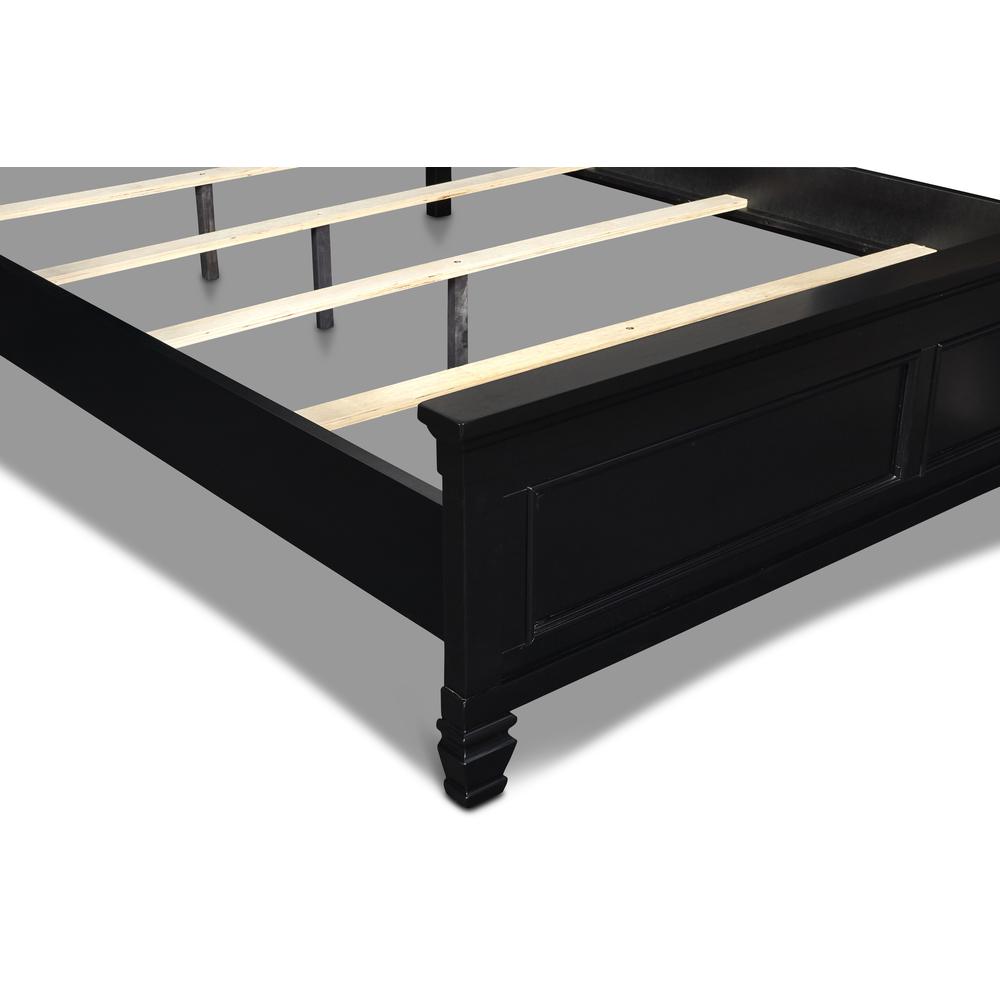 Furniture Tamarack Solid Wood California King Panel Bed in Black. Picture 6