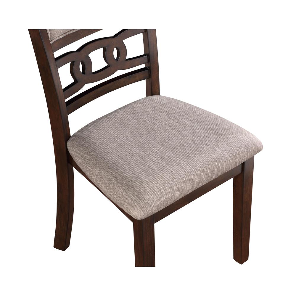 Gia Cherry Wood Dining Chair with Fabric Seat (Set of 6). Picture 6