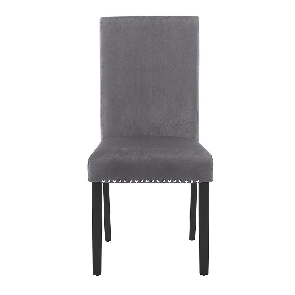 Celeste Gray Wood Upholstered Dining Chair (Set of 6). Picture 3