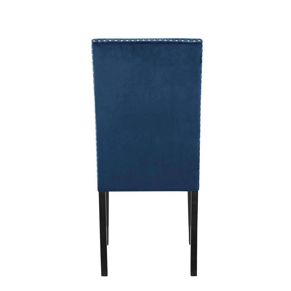 Celeste Blue Wood Upholstered Dining Chair (Set of 6). Picture 5