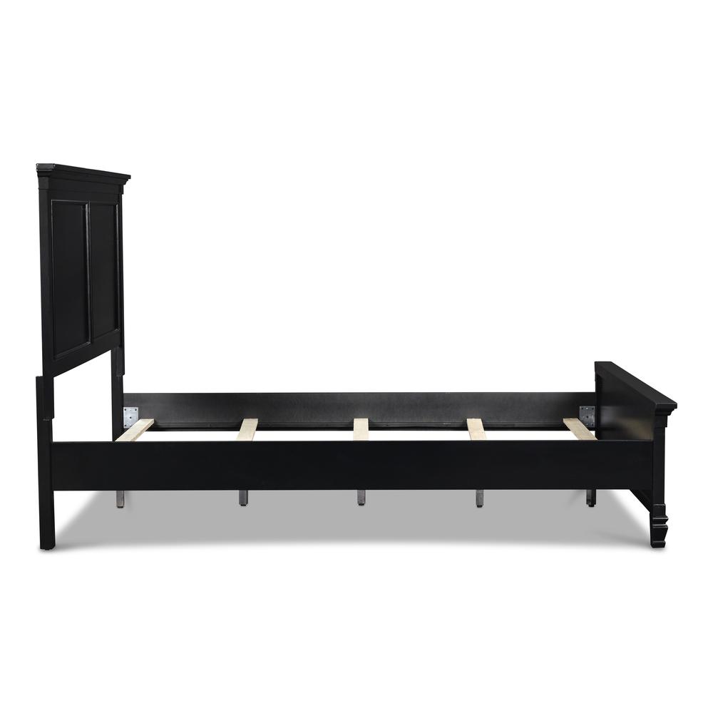 Furniture Tamarack Solid Wood California King Panel Bed in Black. Picture 4