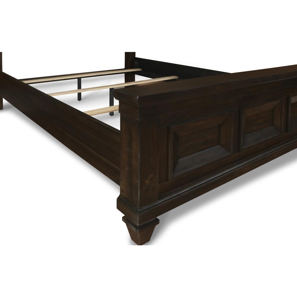 Furniture Sevilla Contemporary Wood King Bed in Walnut. Picture 5