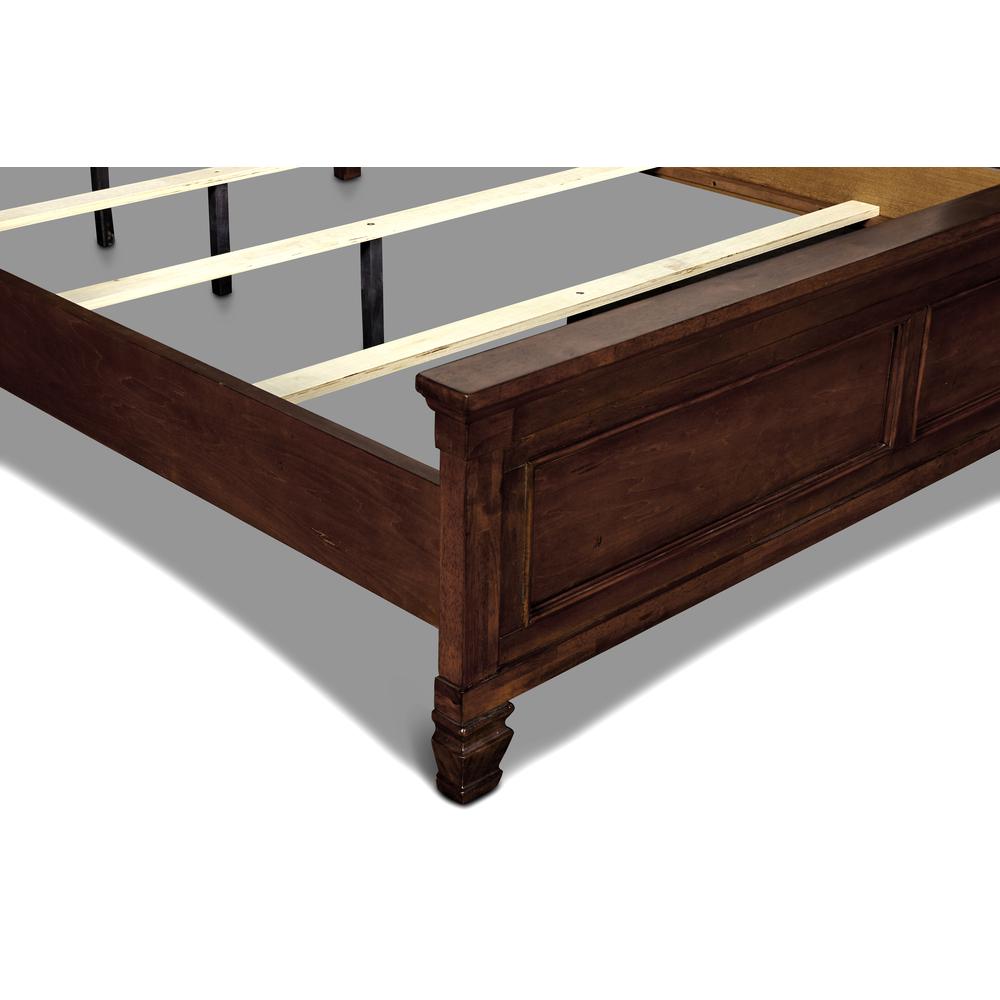 Furniture Tamarack Solid Wood Cal King Panel Bed in Brown Cherry. Picture 6