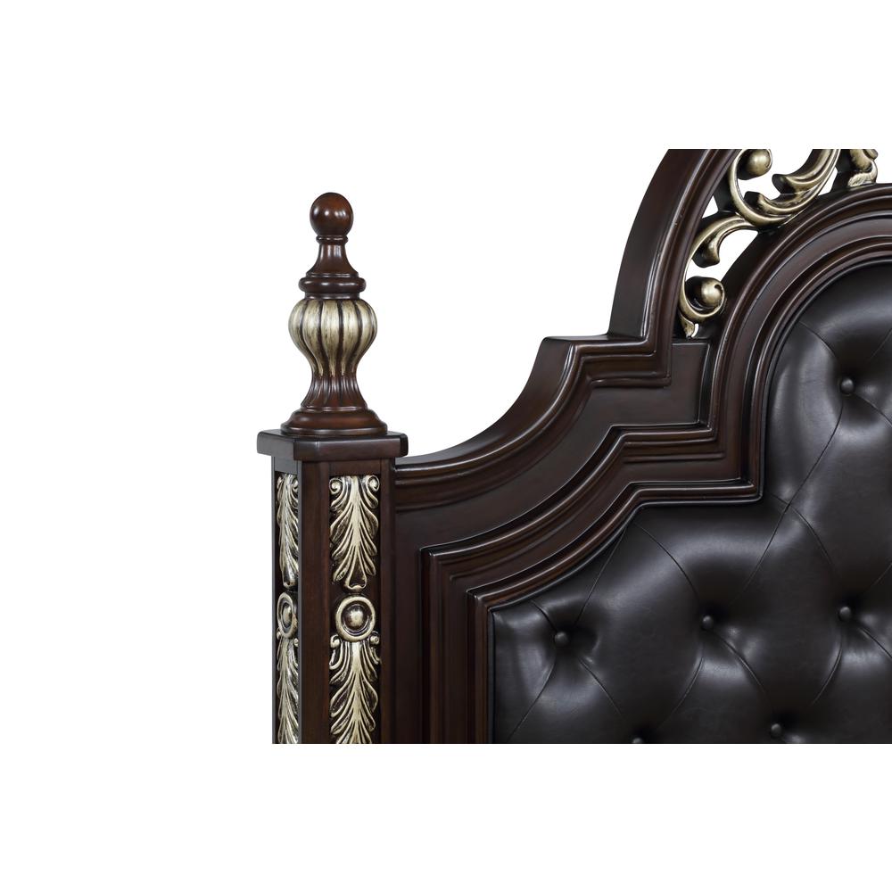 Furniture Maximus King Solid Wood Bed in Madeira Brown. Picture 6