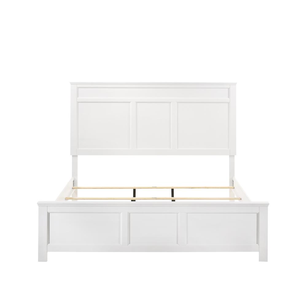 Furniture Andover King Size Solid Wood Bed in White. Picture 3