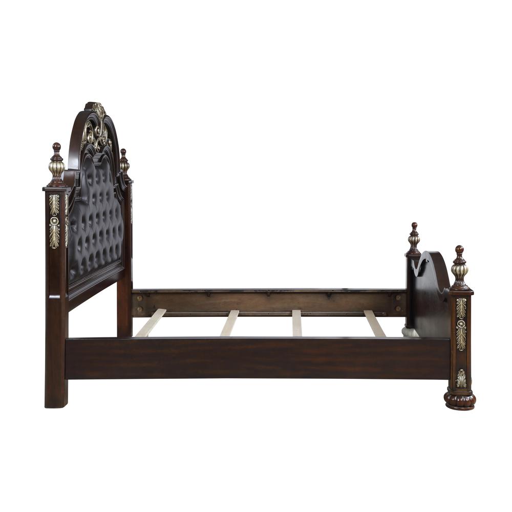 Furniture Maximus King Solid Wood Bed in Madeira Brown. Picture 4