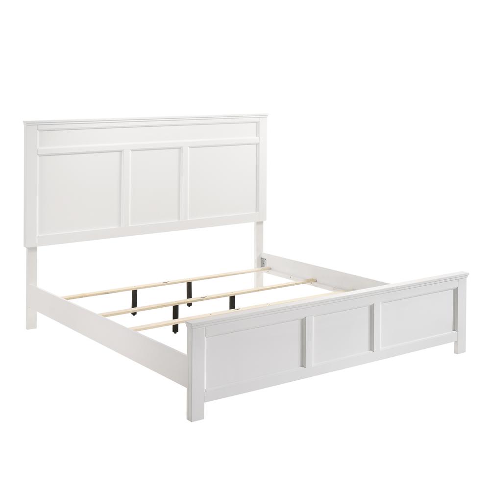 Furniture Andover King Size Solid Wood Bed in White. Picture 2