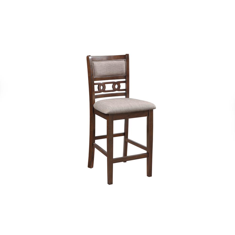 Furniture Gia Solid Wood Counter Chairs in Cherry Brown (Set of 2). Picture 2