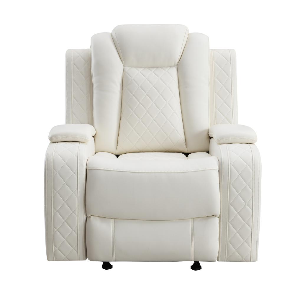 Orion Glider Recliner W/ Pwr Fr & Hr-White. Picture 2