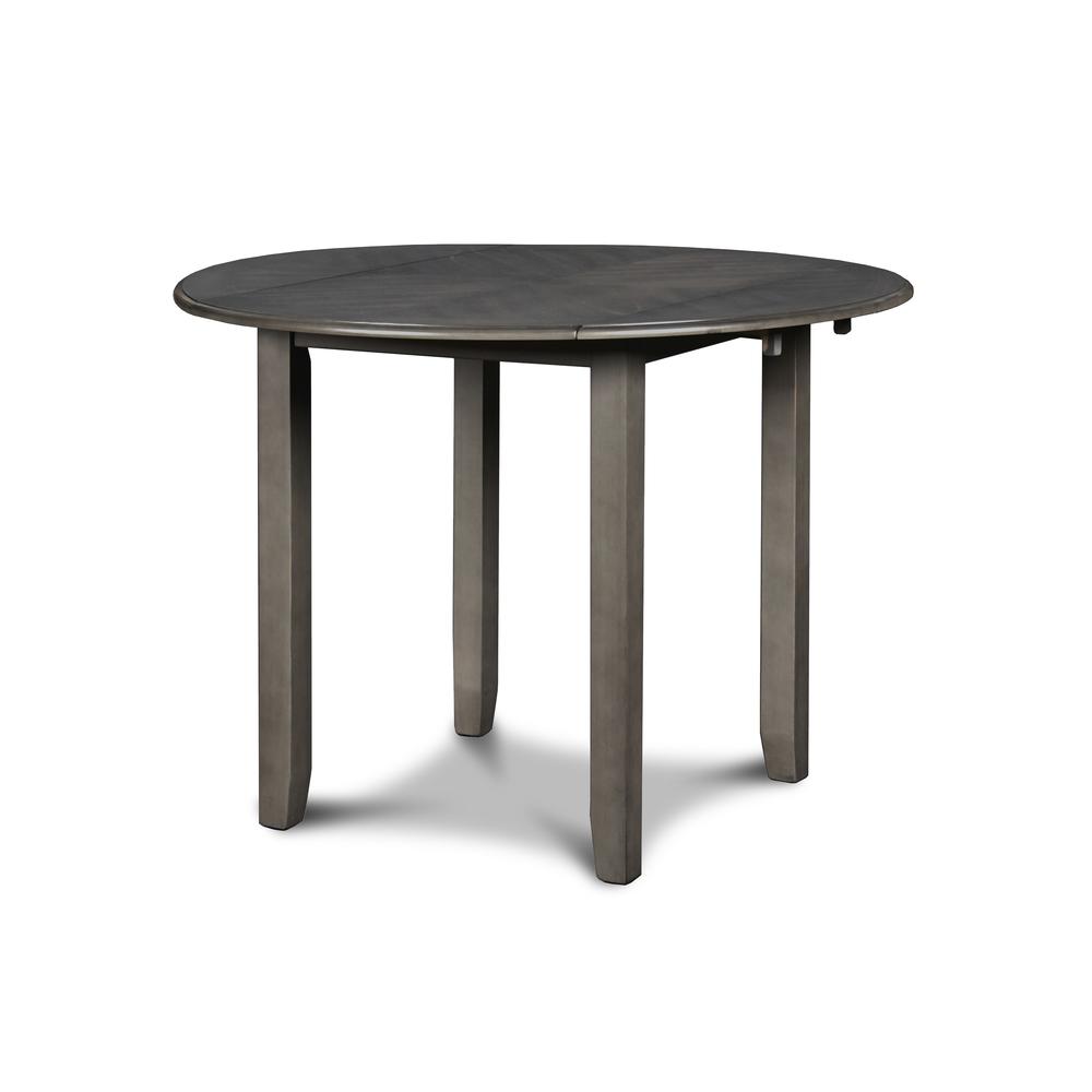 Gia 3-Piece 42" Wood Round Dining Set with 2 Chairs in Gray. Picture 5
