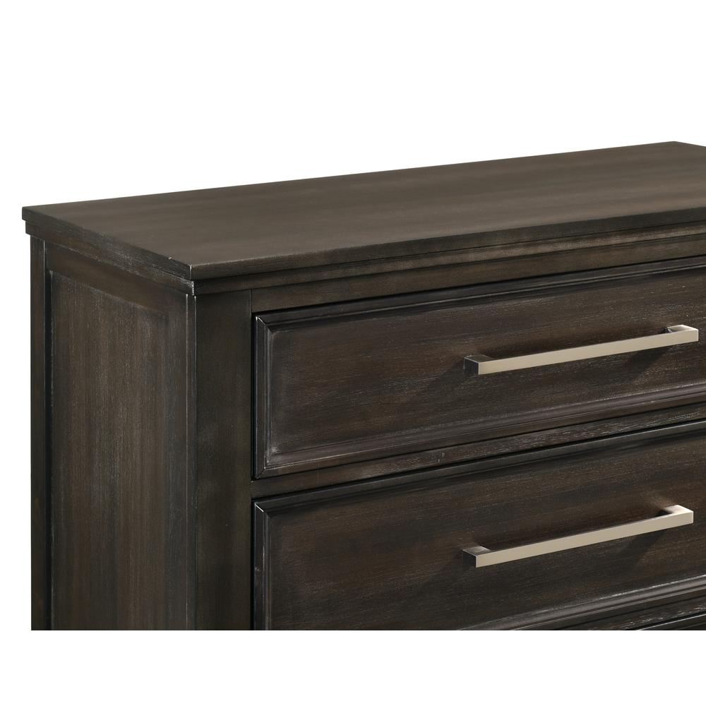 Furniture Andover Transitional Solid Wood Chest in Gray. Picture 5
