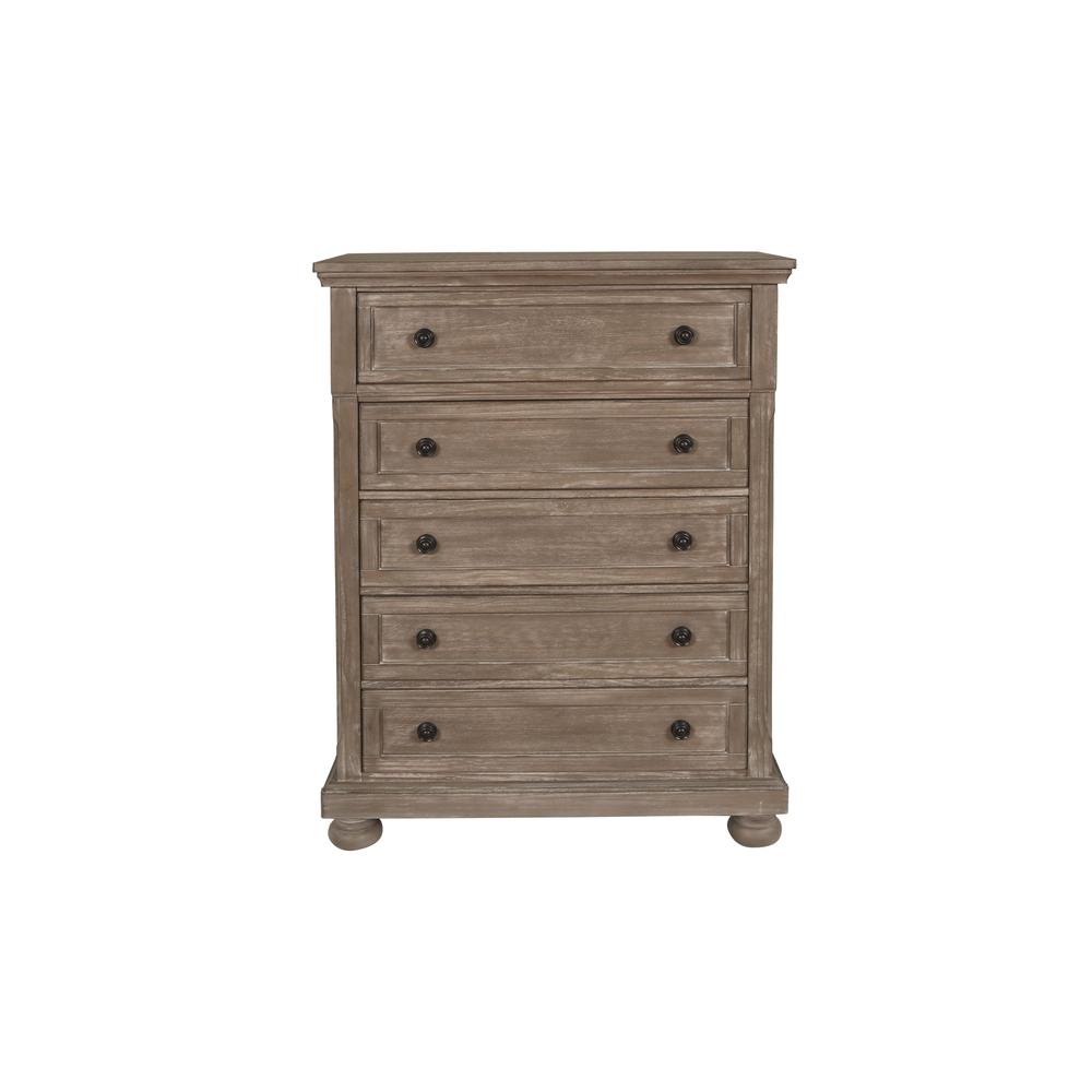 Furniture Allegra Solid Wood Engineered Wood Chest in Pewter. Picture 2
