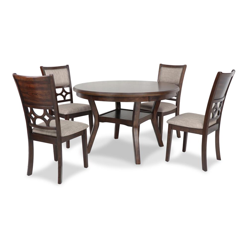 Furniture Mitchell 5-Piece Transitional Wood Dining Set in Cherry. Picture 3