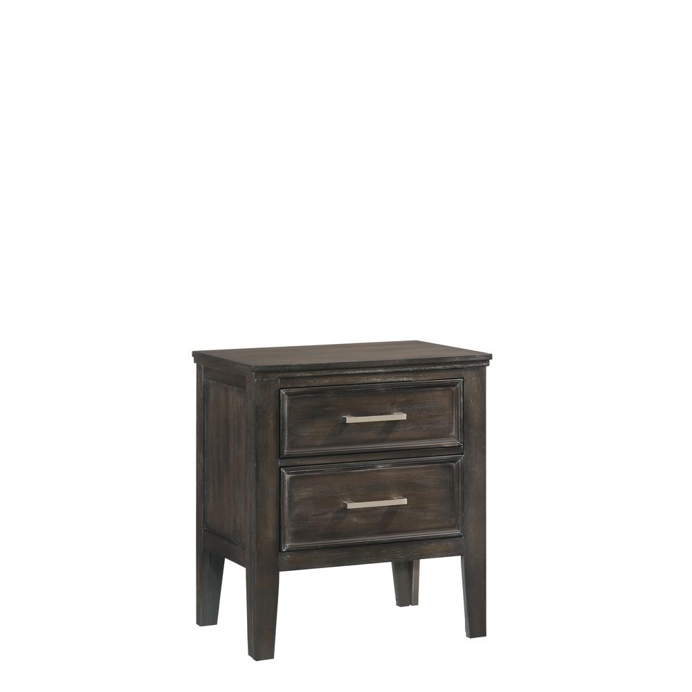 Furniture Andover Wood Nightstand with 2 Drawers in Nutmeg. Picture 1