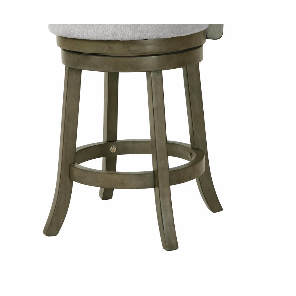 Manchester 24" Solid Wood Counter Stool with Fabric Seat in Ant Gray. Picture 5