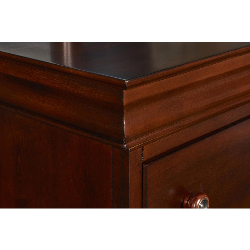 Furniture Versailles Solid Wood Engineered Wood Dresser in Cherry. Picture 2