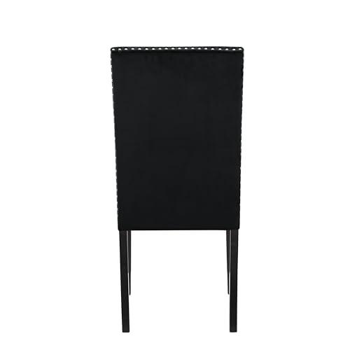 Celeste Black Wood Upholstered Dining Chair (Set of 4). Picture 5