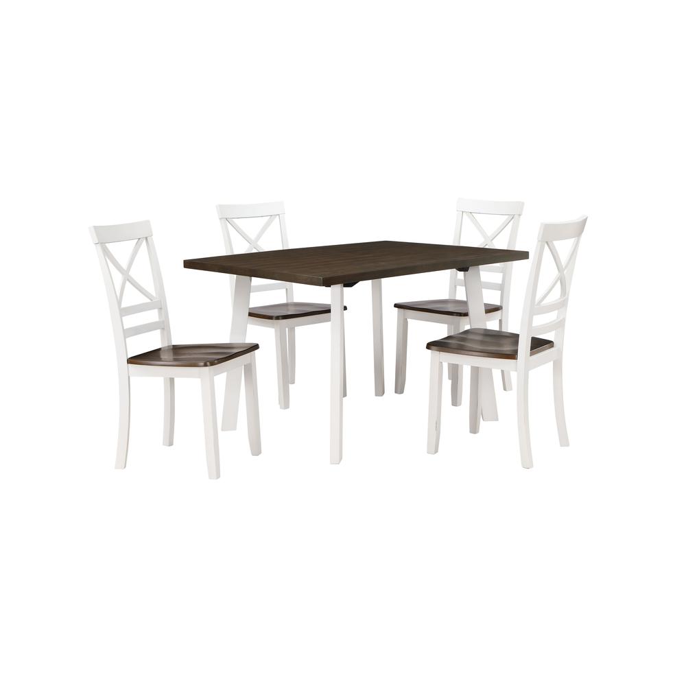 Ivy Lane 5 Pc Dining Set, Table & 4 Chairs- Buttermilk. Picture 3