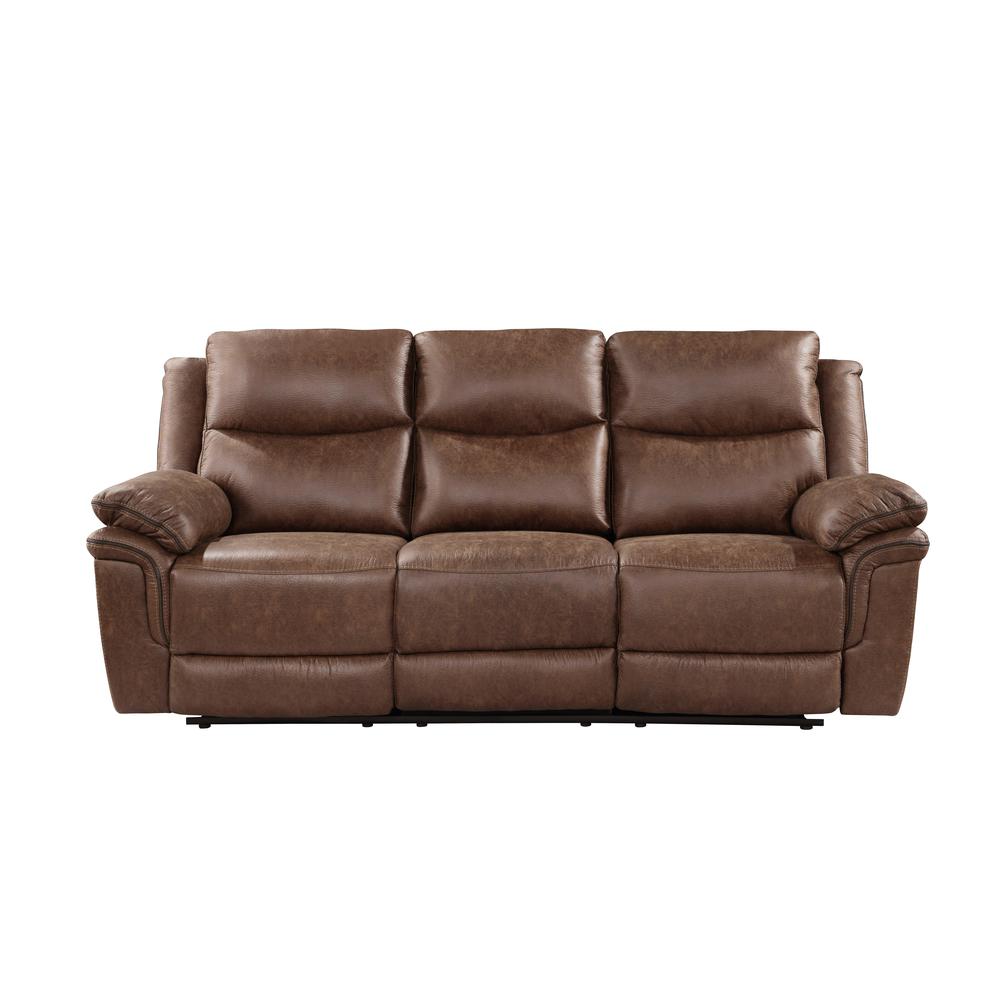 Ryland Sofa W/Dual Recliner- Brown. Picture 2