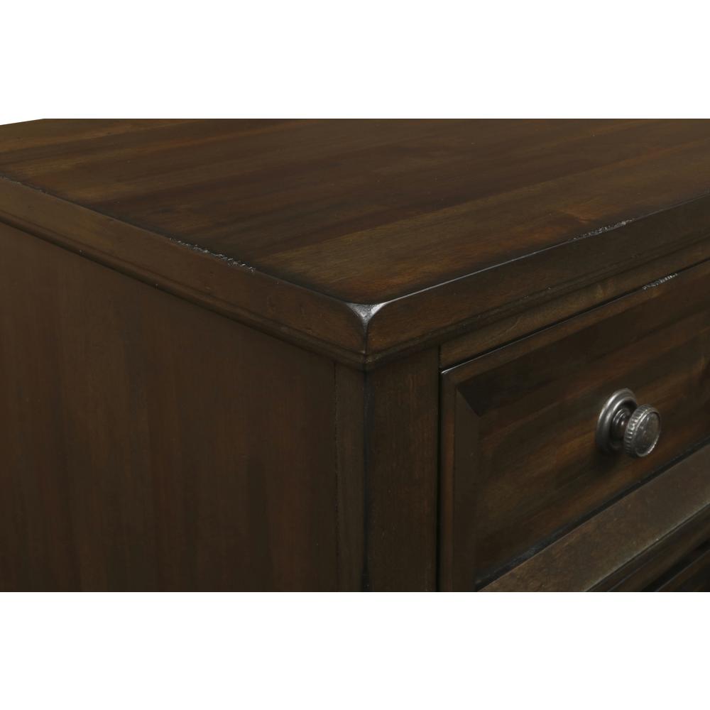 Furniture Sevilla Solid Wood 5-Drawer Chest in Walnut. Picture 5