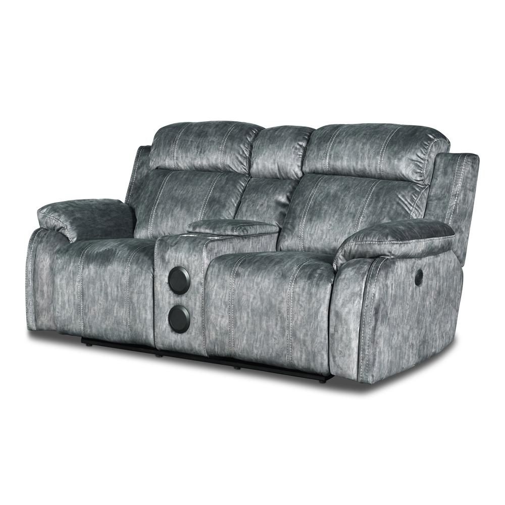 Furniture Tango Polyester Console Loveseat  Speaker in Shadow Gray. Picture 1