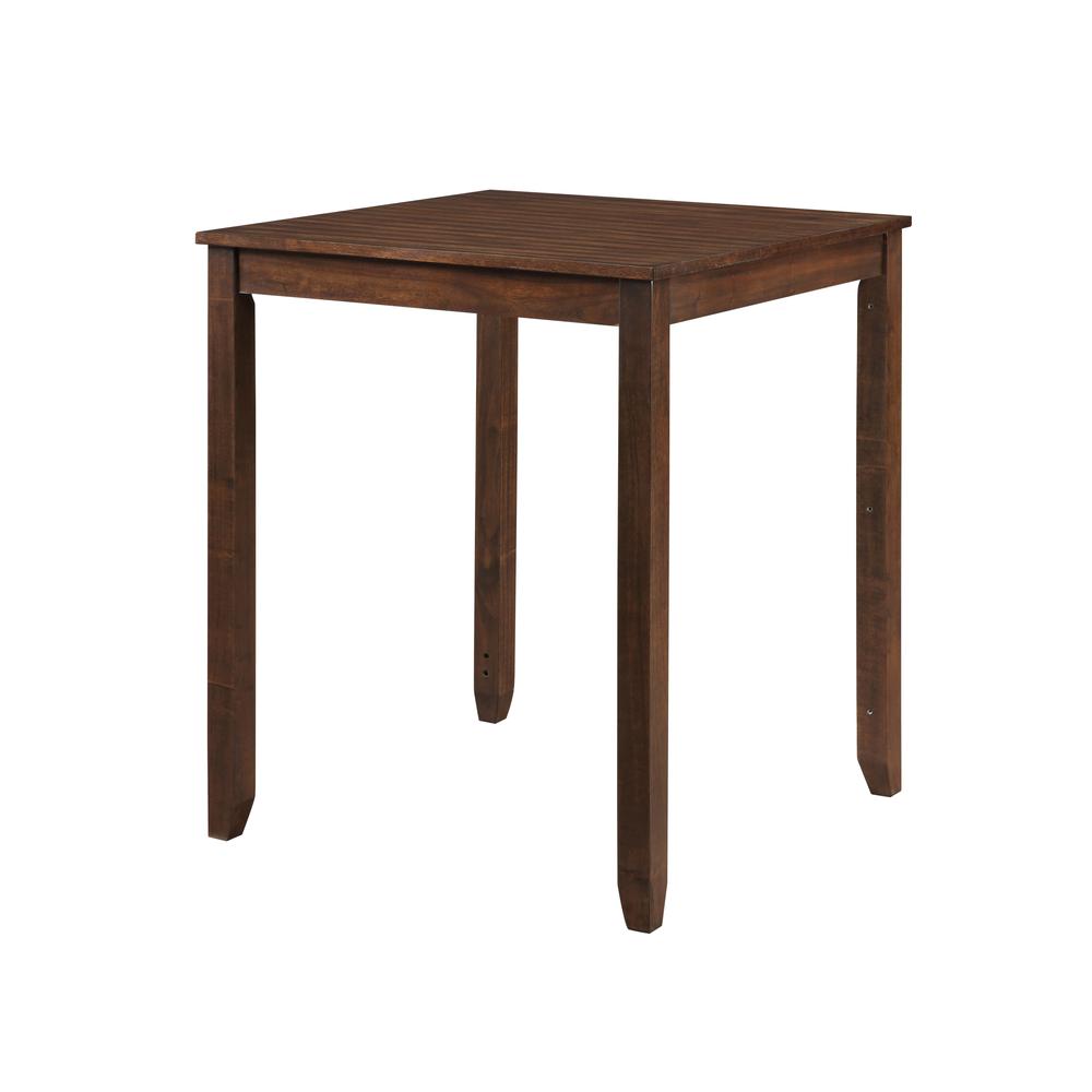 Furniture Gia Solid Wood Counter Table 2 Chairs in Cherry Brown. Picture 10