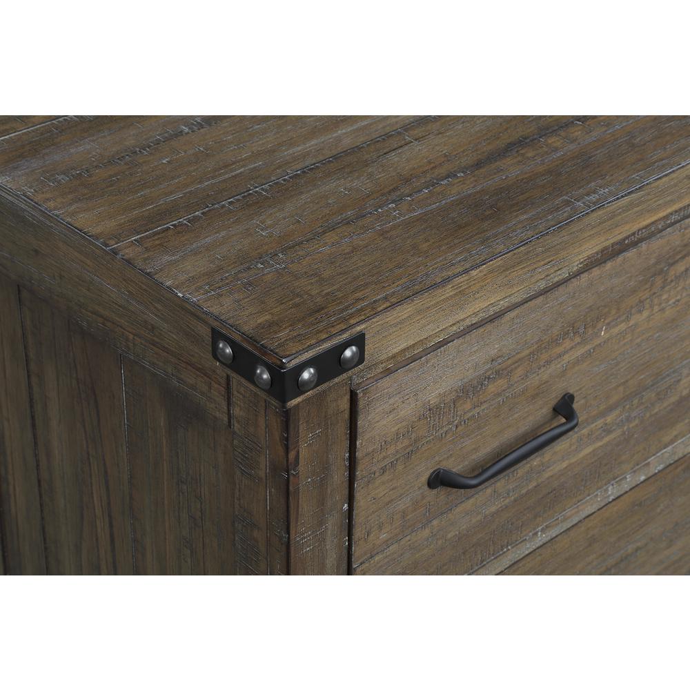 Furniture Galleon Solid Wood 5-Drawer Bedroom Chest in Walnut. Picture 5